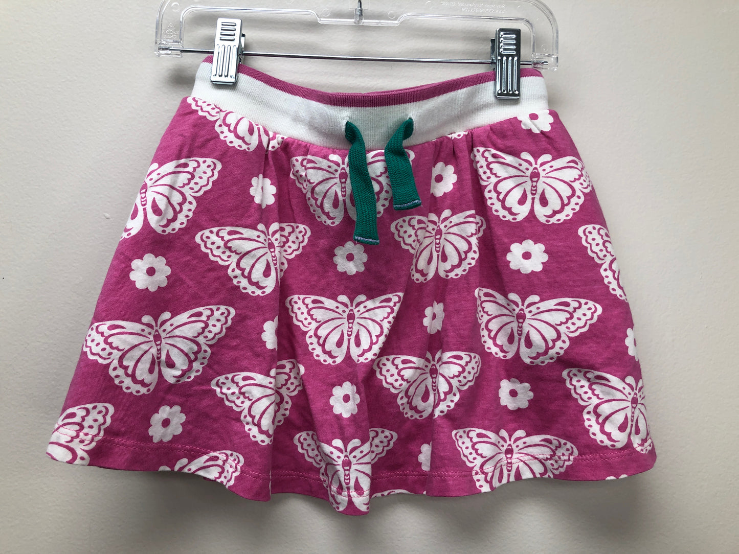 6/7 Mini Boden pink butterflies Skort