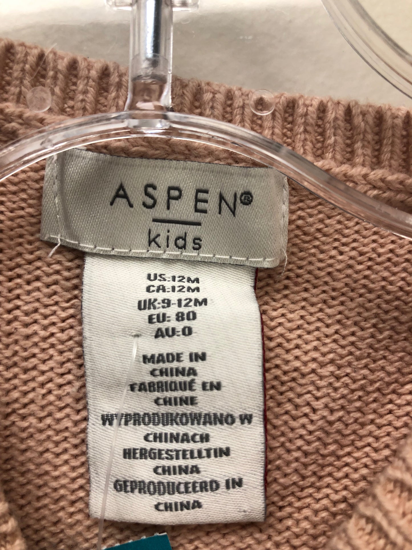 12 Months Aspen kids  blush deer Dress