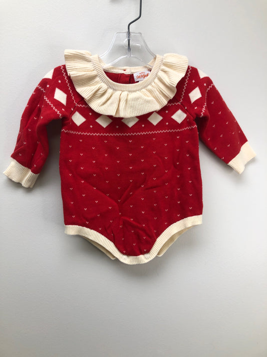 3-6 Months Cat & Jack Months red knit Romper