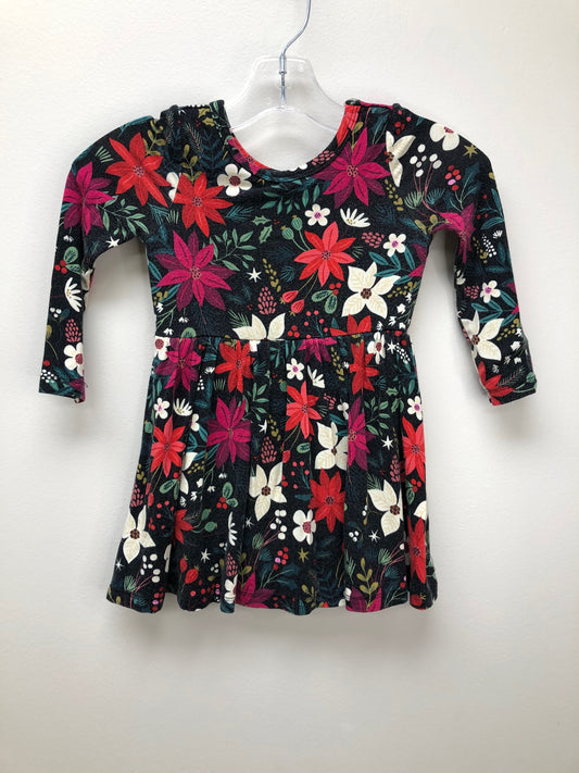 12-18m Little Sleepies black floral Dress (fading)