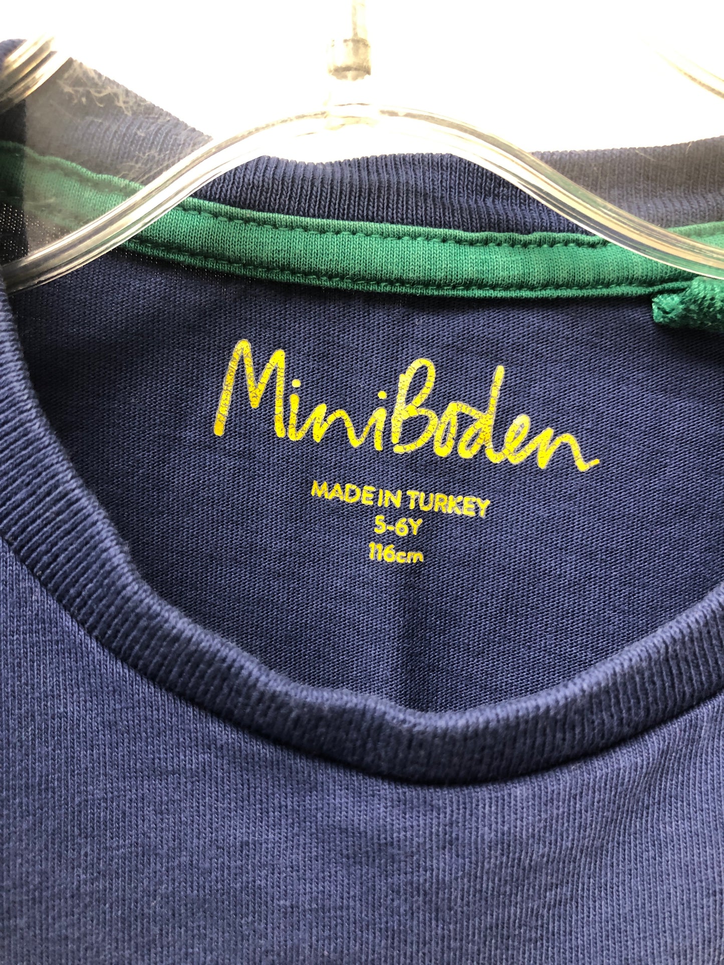 5-6 Mini Boden navy dragon Shirt