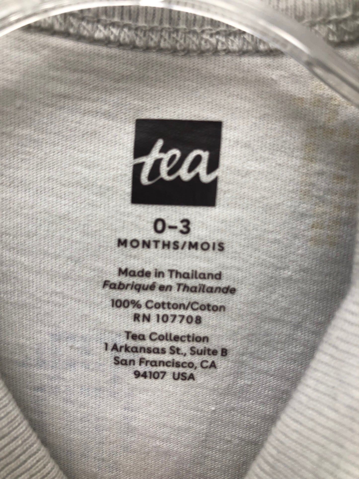0-3m tea gray print 1 PC Ensemble