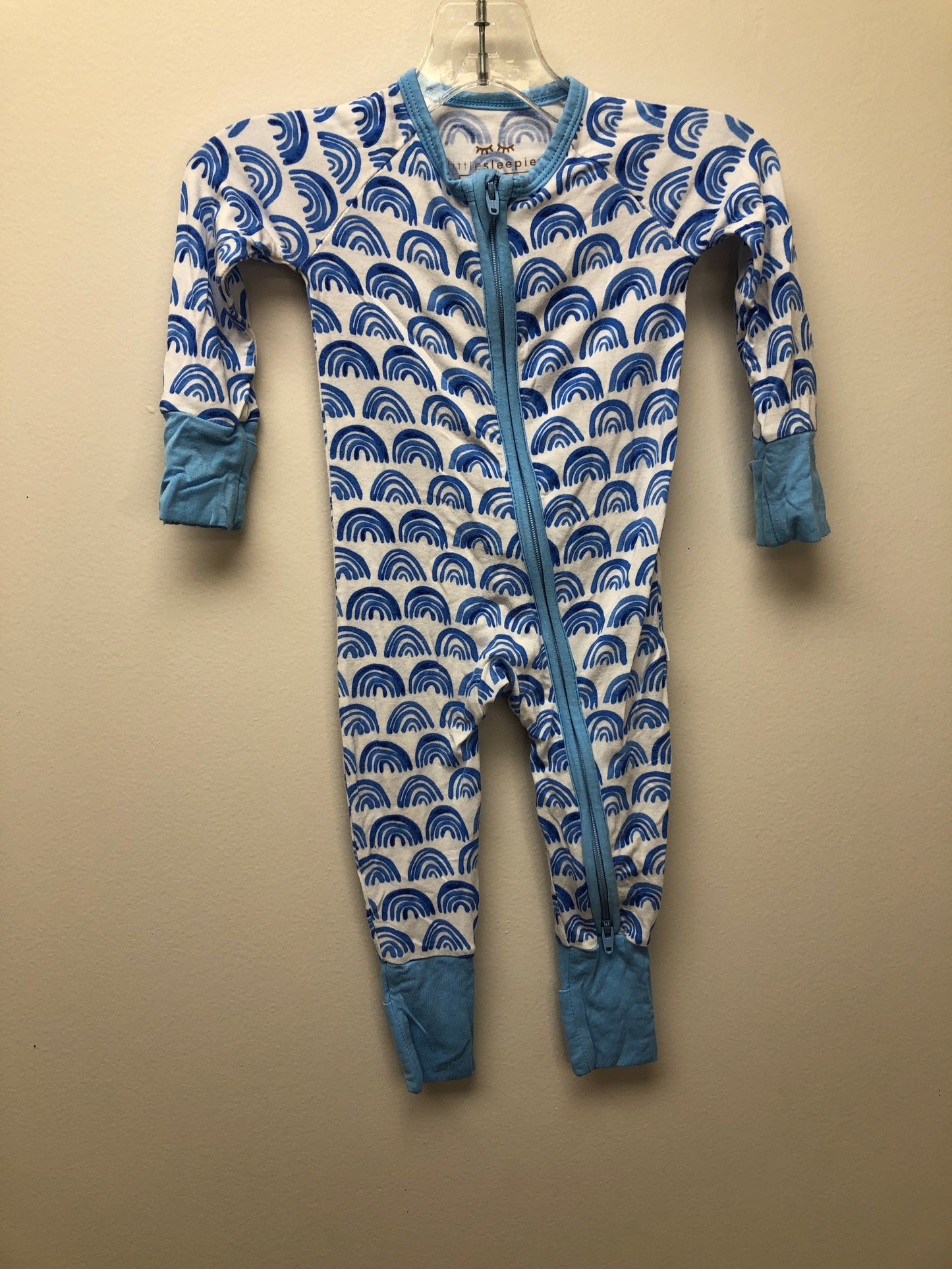 Newborn Little Sleepies blue rainbow Sleeper