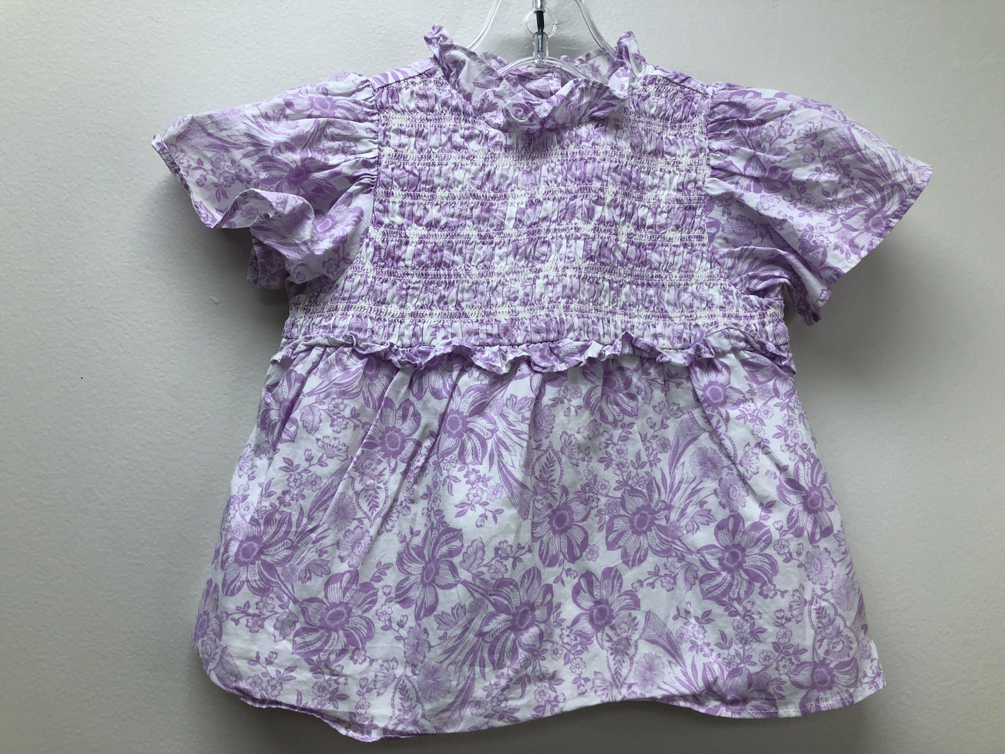 3 Janie and Jack purple floral Shirt