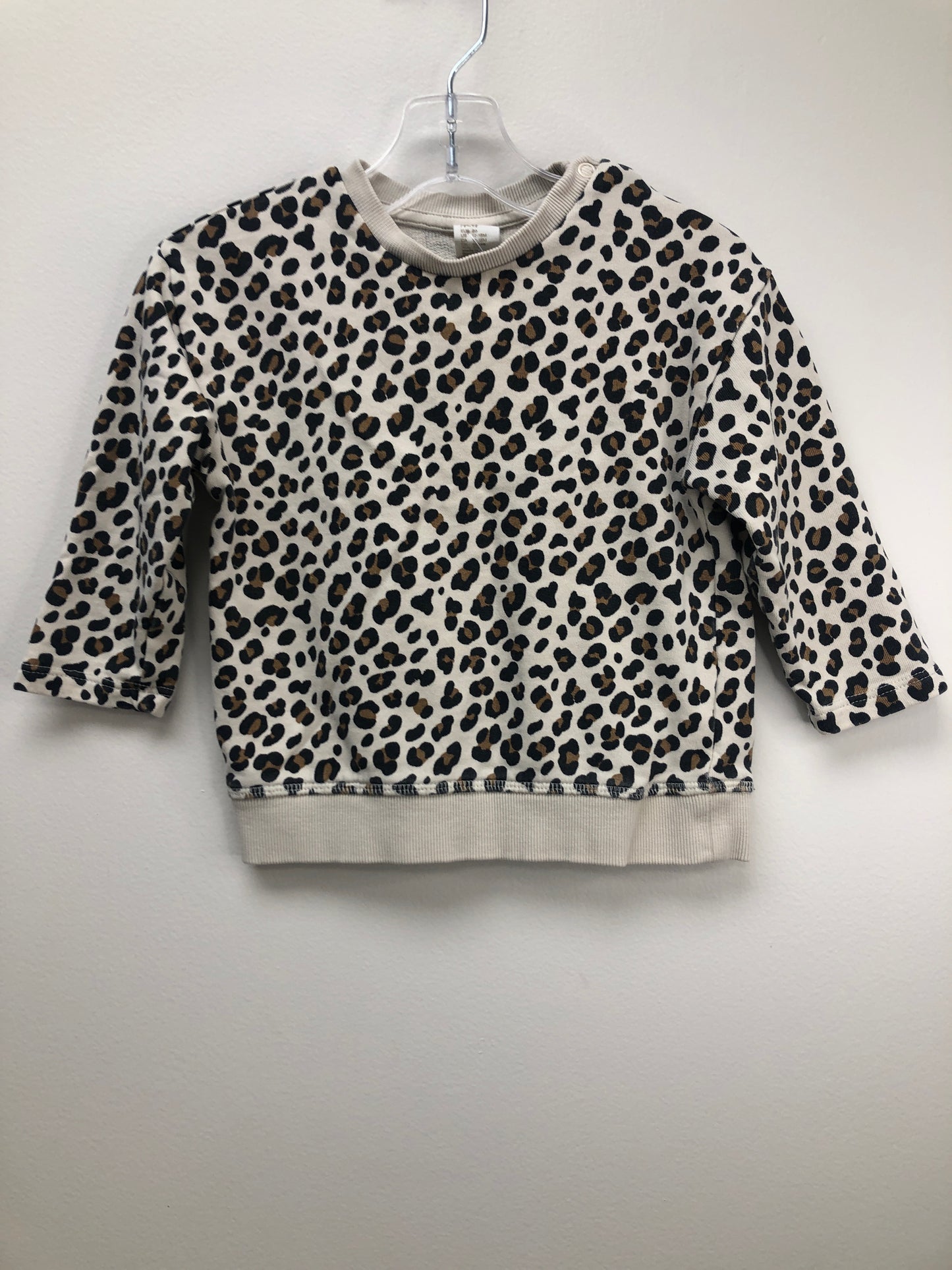 12m H & M tan animal print Sweatshirt