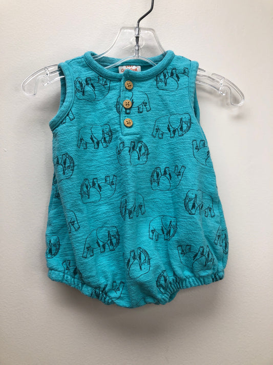 3-6m Cat & Jack blue elephant Romper