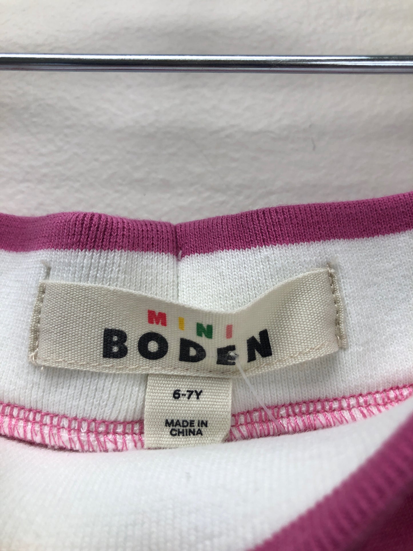 6/7 Mini Boden pink butterflies Skort