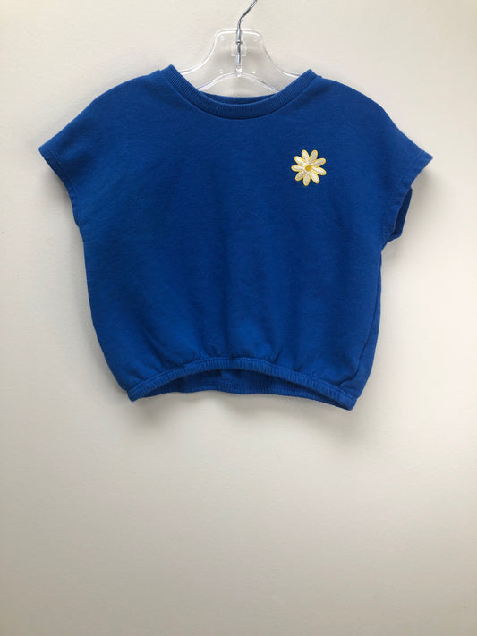 2T Cat & Jack royal blue flowers Shirt