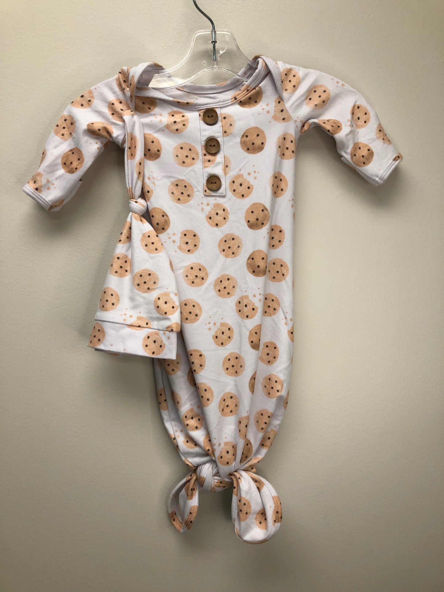 0-3 Months Caden Lane white Cookies Pajamas