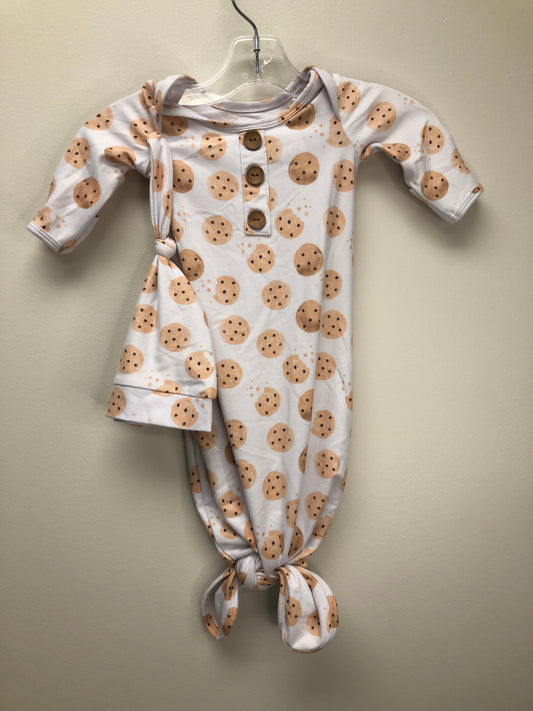 0-3 Months Caden Lane white Cookies Pajamas
