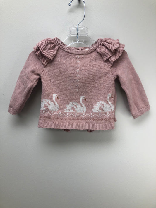 6-12 Months Janie and Jack Child pink swan 2 PC Ensembles