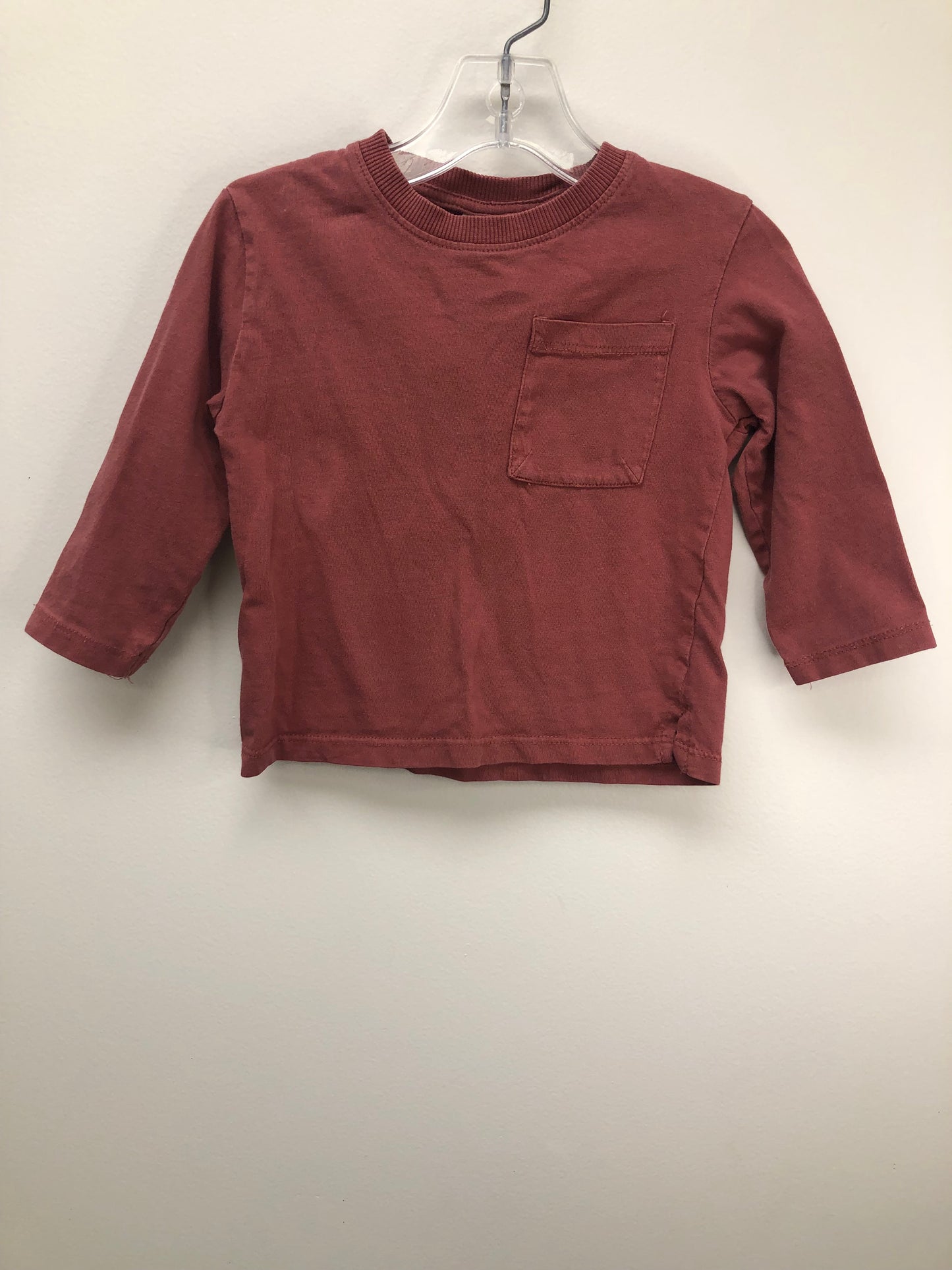 Zara Child Size 12 Months red long sleeve Shirt