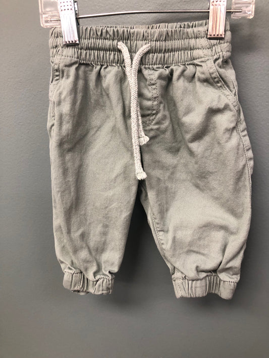 H & M Child Size 6 Months sage joggers Pants