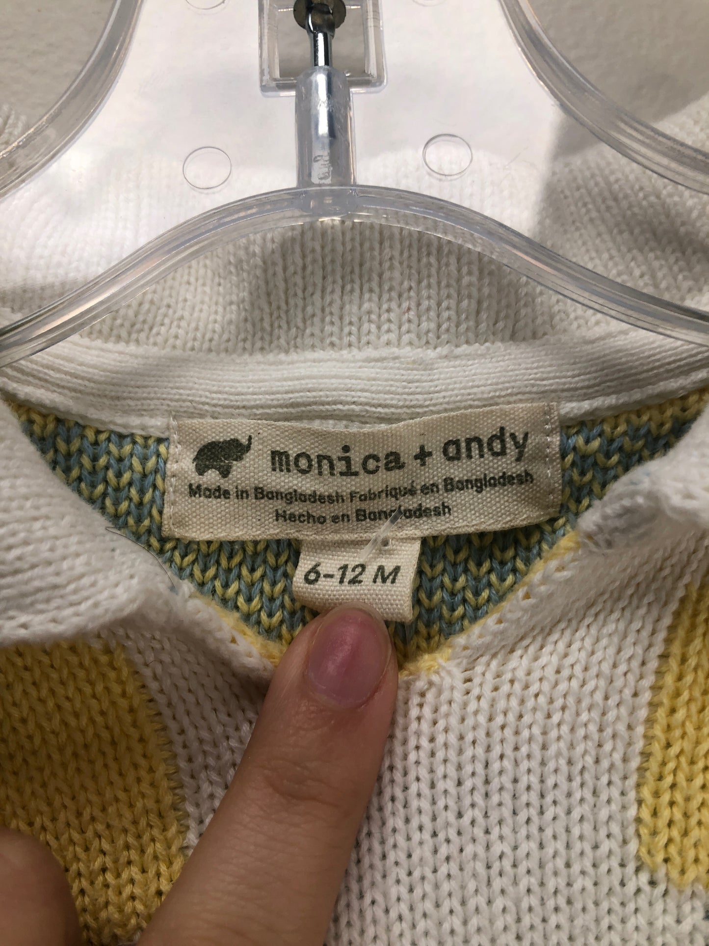 Monica + Andy Child Size 6 Months white popsicle Sweater