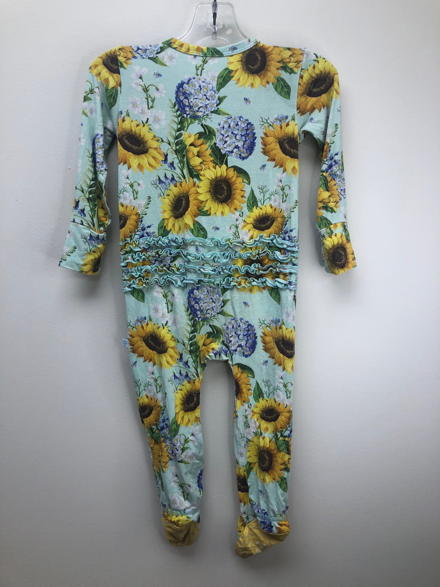 18-24m Posh Peanut teal Sunflowers Sleeper
