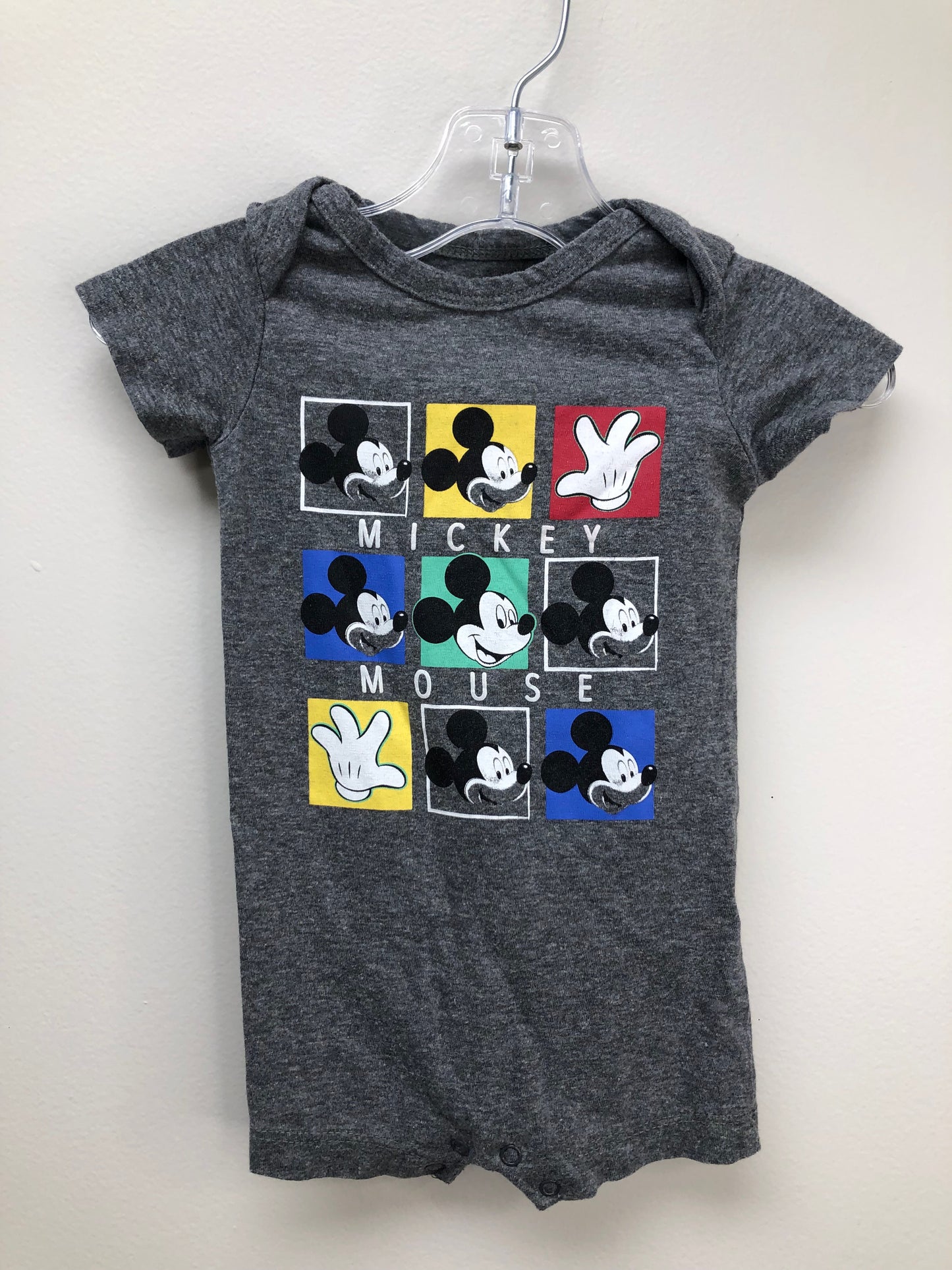 3m Disney gray Mickey Mouse Romper