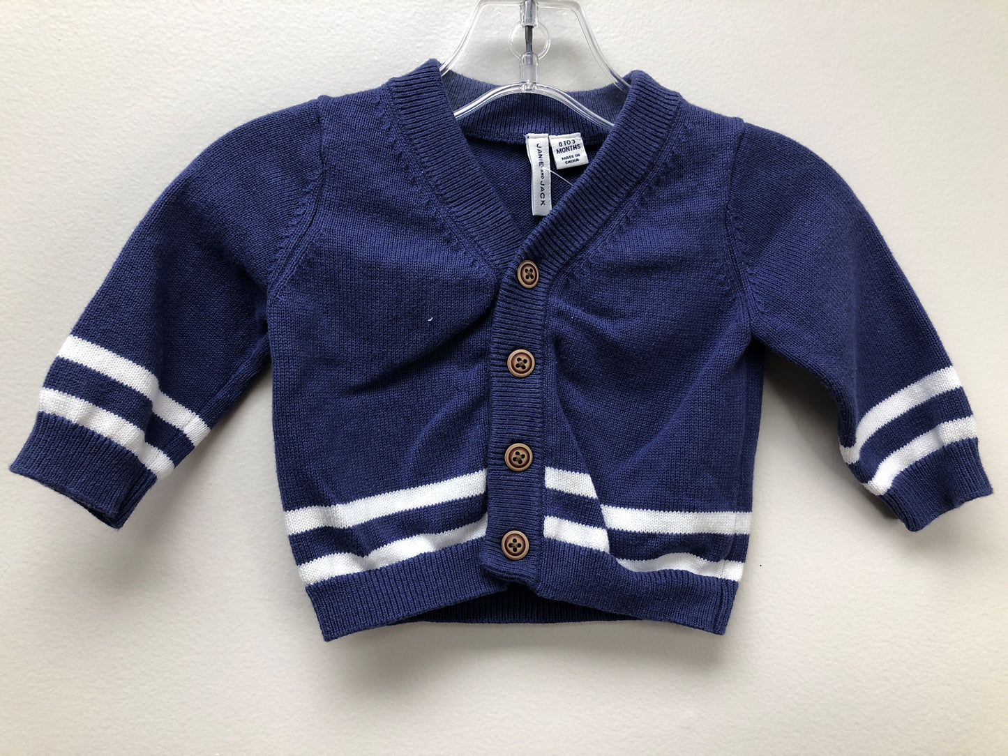 Newborn Janie and Jack navy buttons Sweater