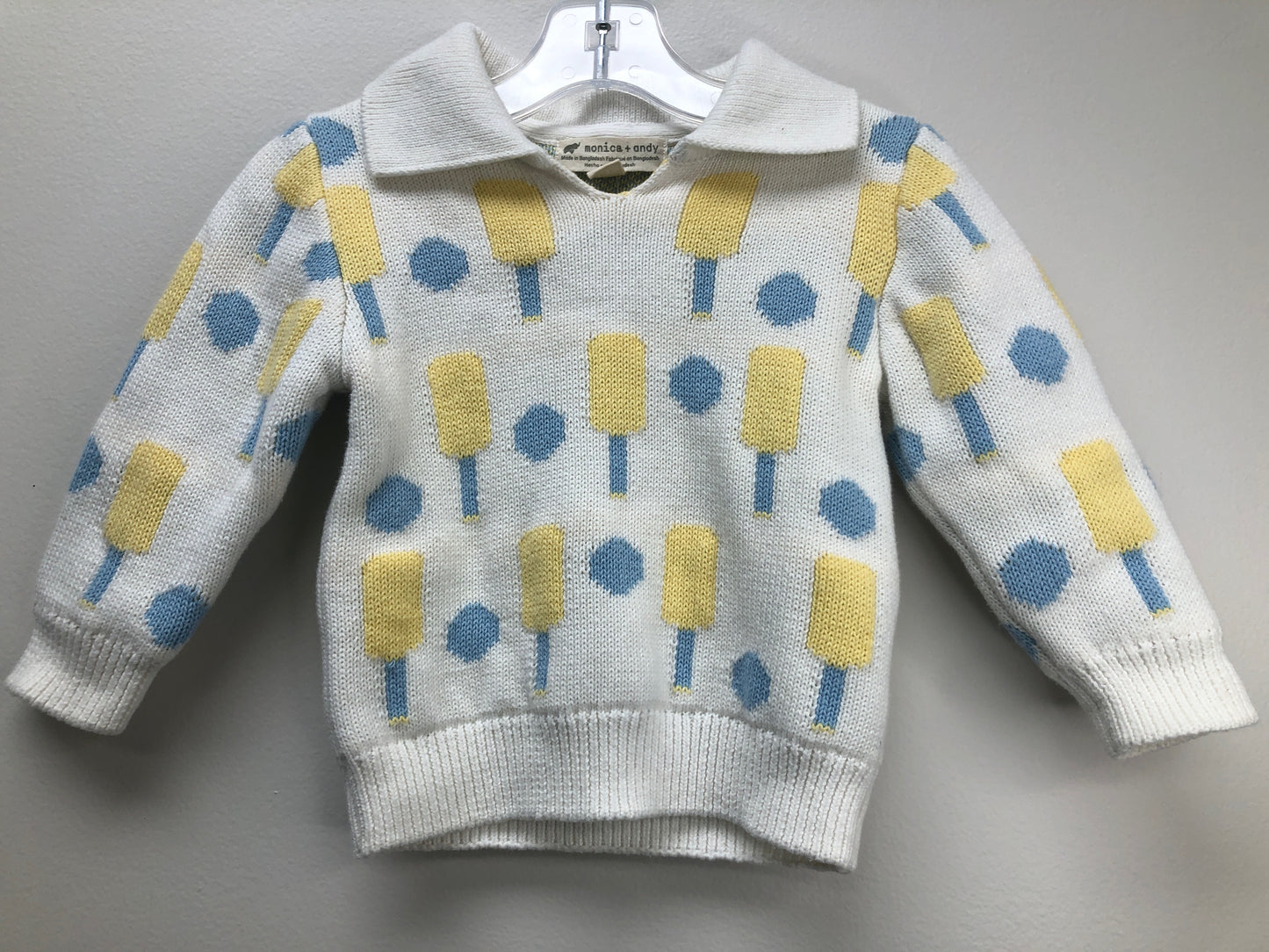 Monica + Andy Child Size 6 Months white popsicle Sweater