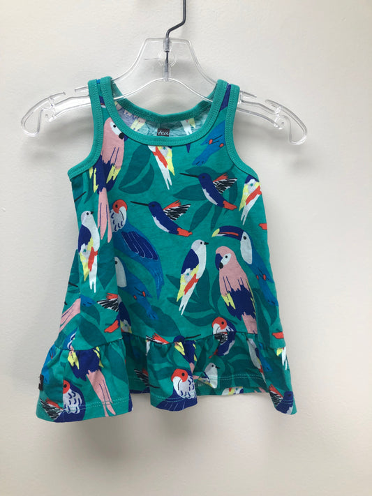 3m tea green parrot Dress