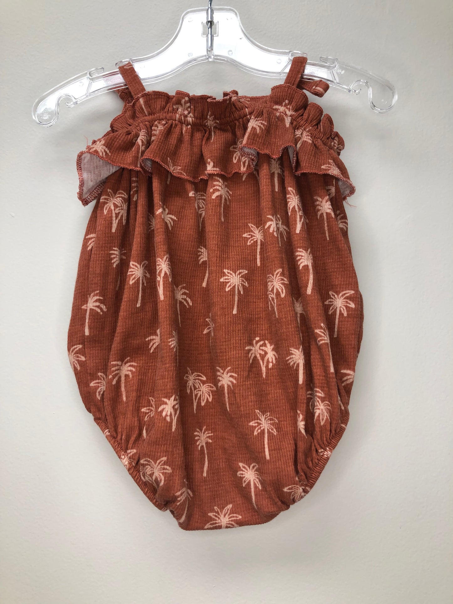 6m Little Co. burnt orange palm trees Romper