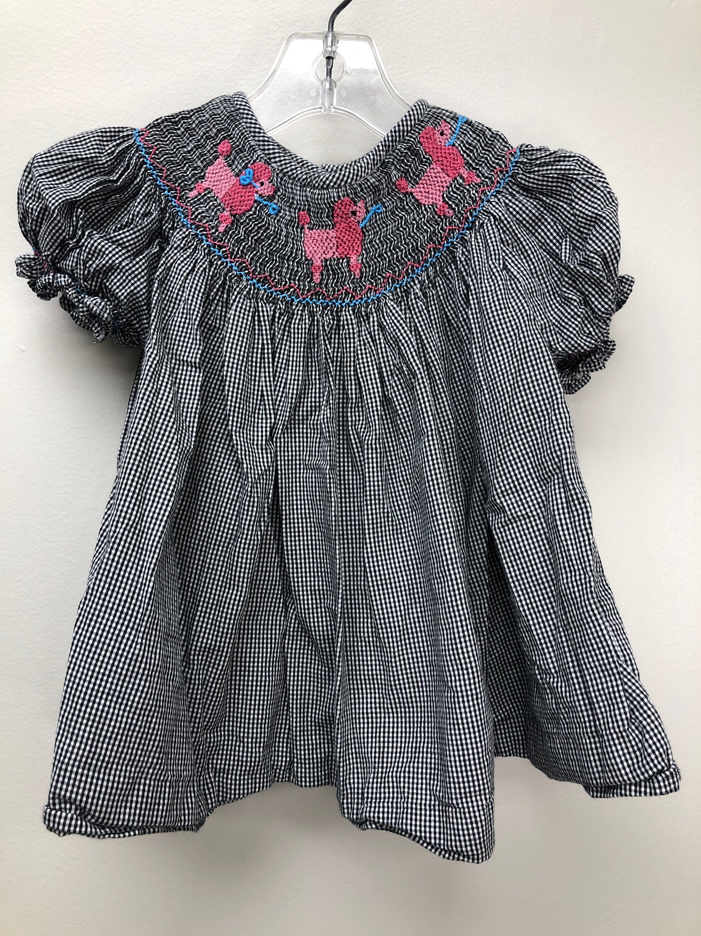 2t Smocked of Not black checkered Dress