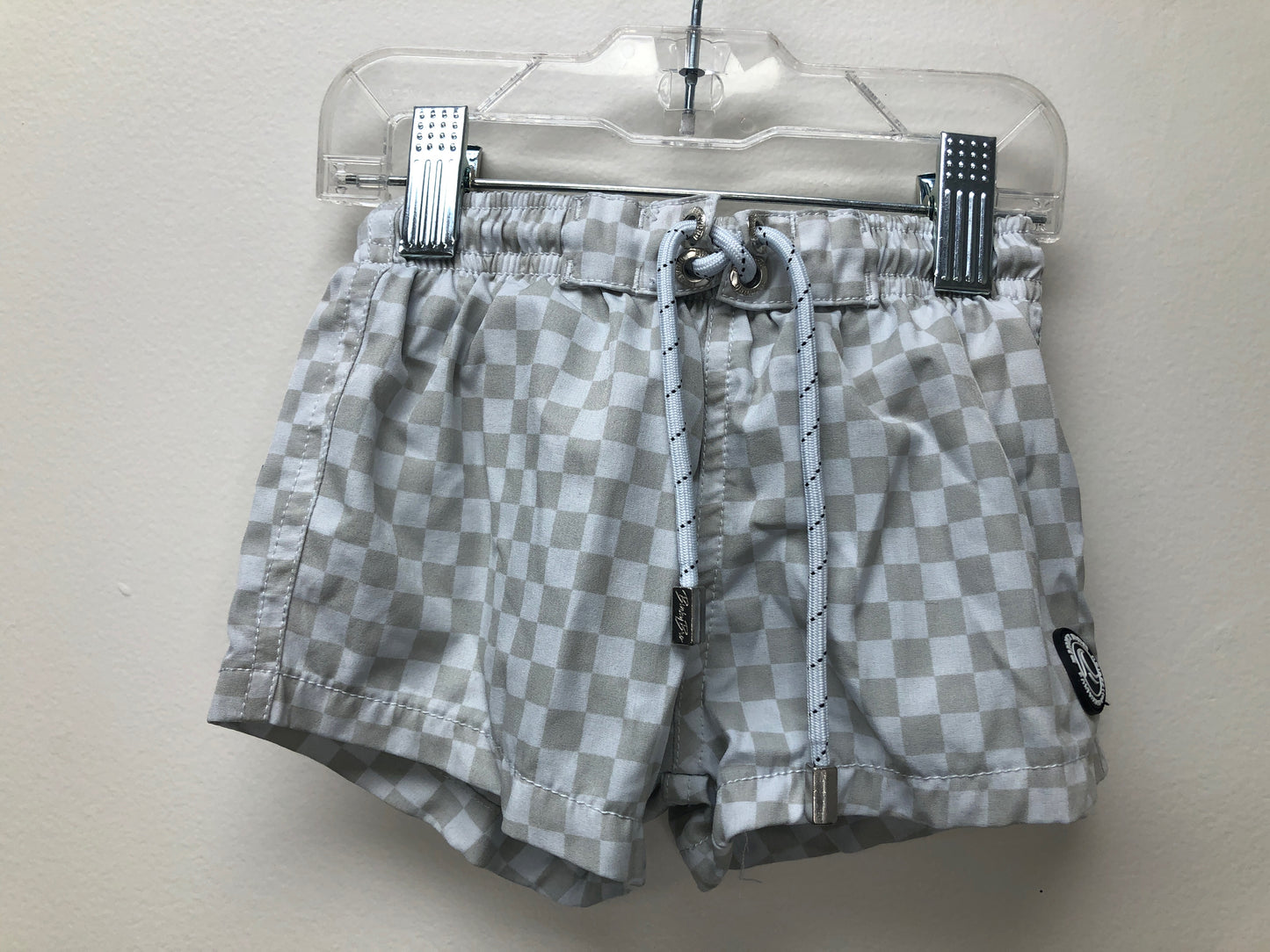 12-18M Binky Bro cream checkered Swimwear
