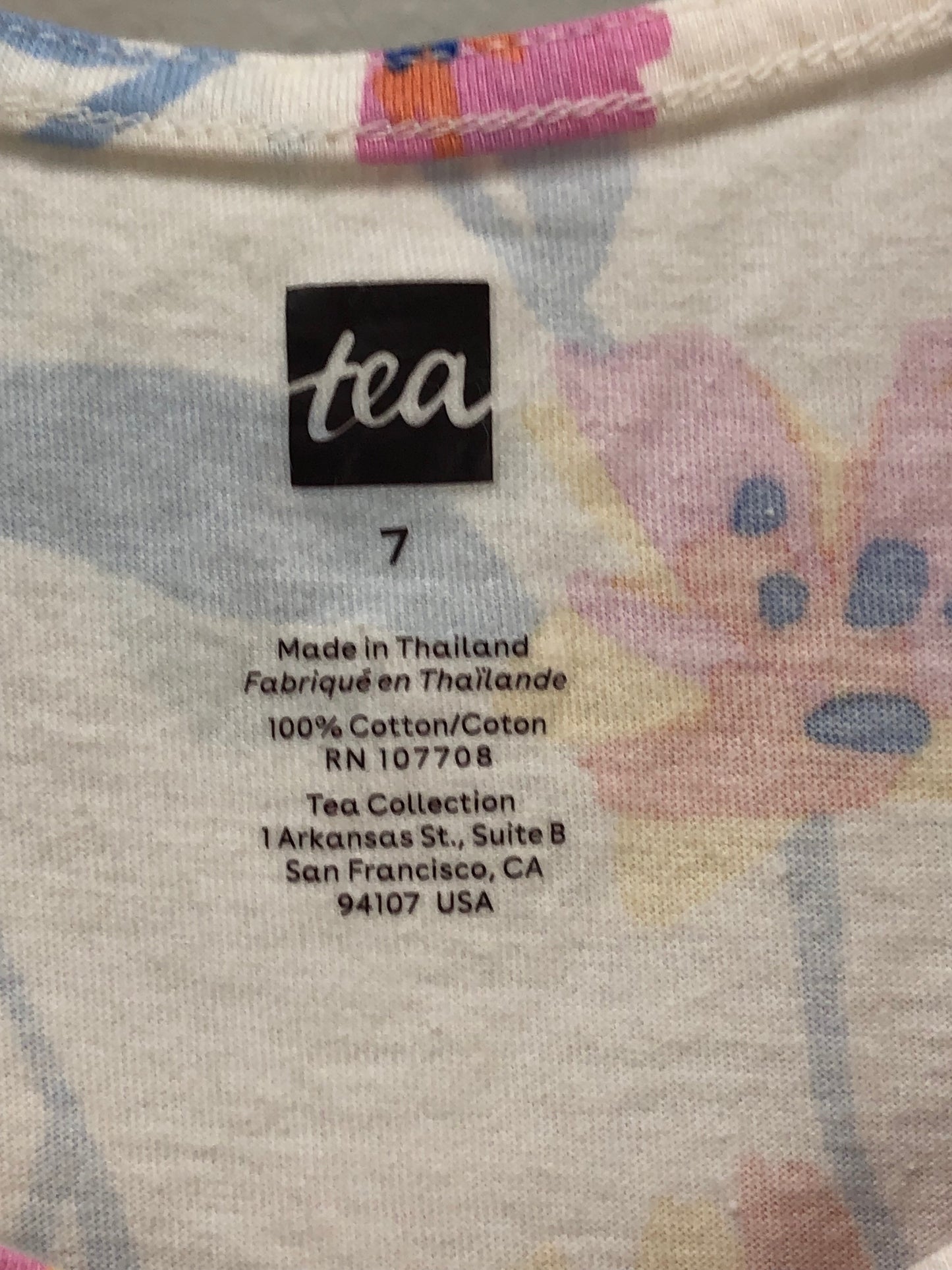 7 tea cream floral Dress