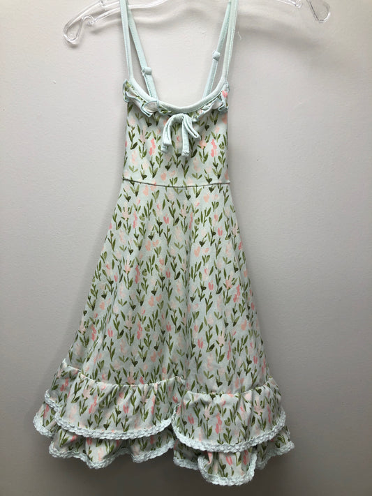 5Y Sweet Honey Clothing Co. green floral Dress