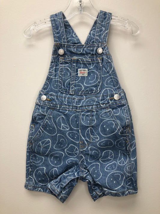 12-18m Old Navy NEW denim smiley Shortall