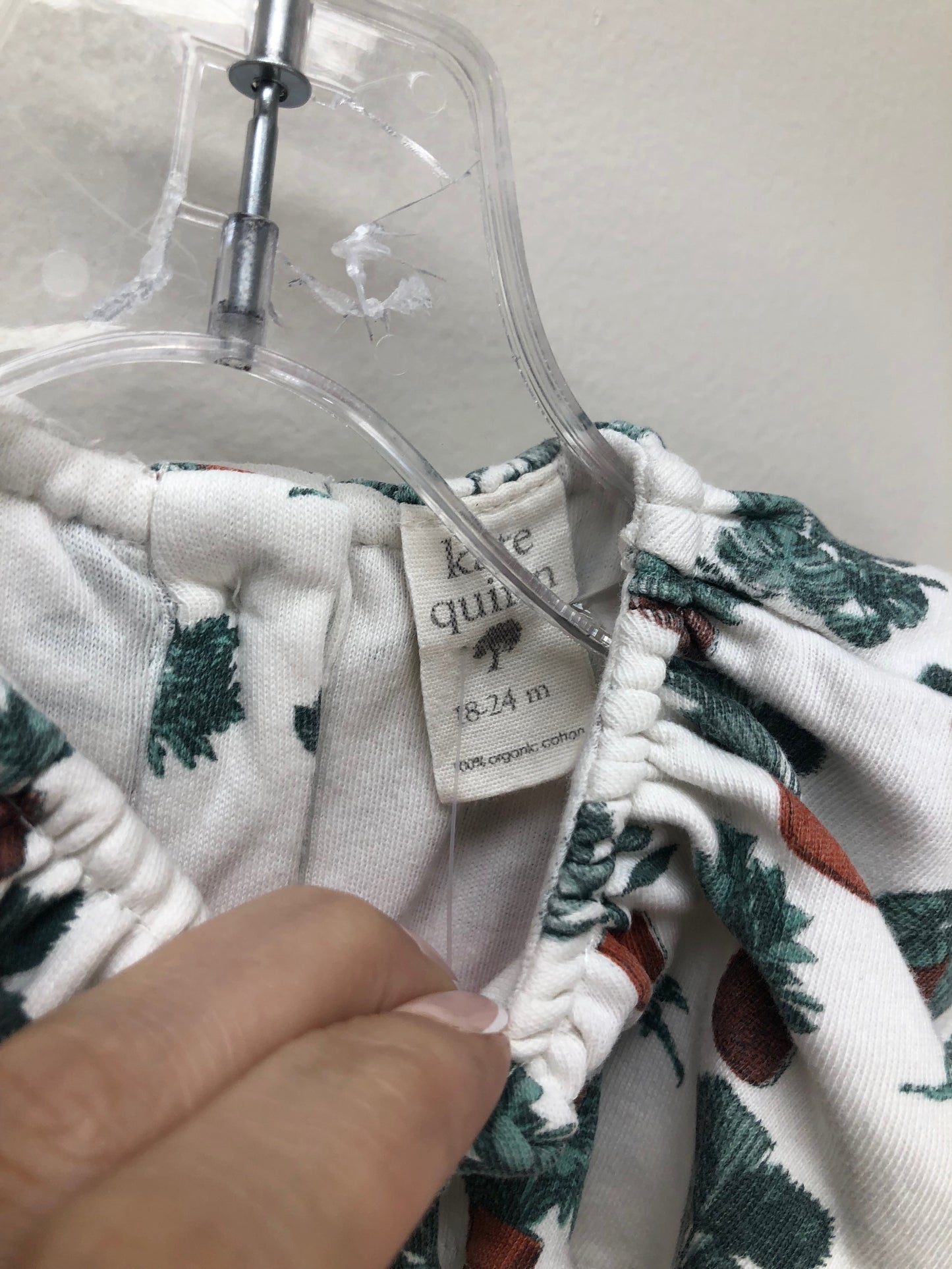 18-24 Months Kate Quinn white plants Shirt