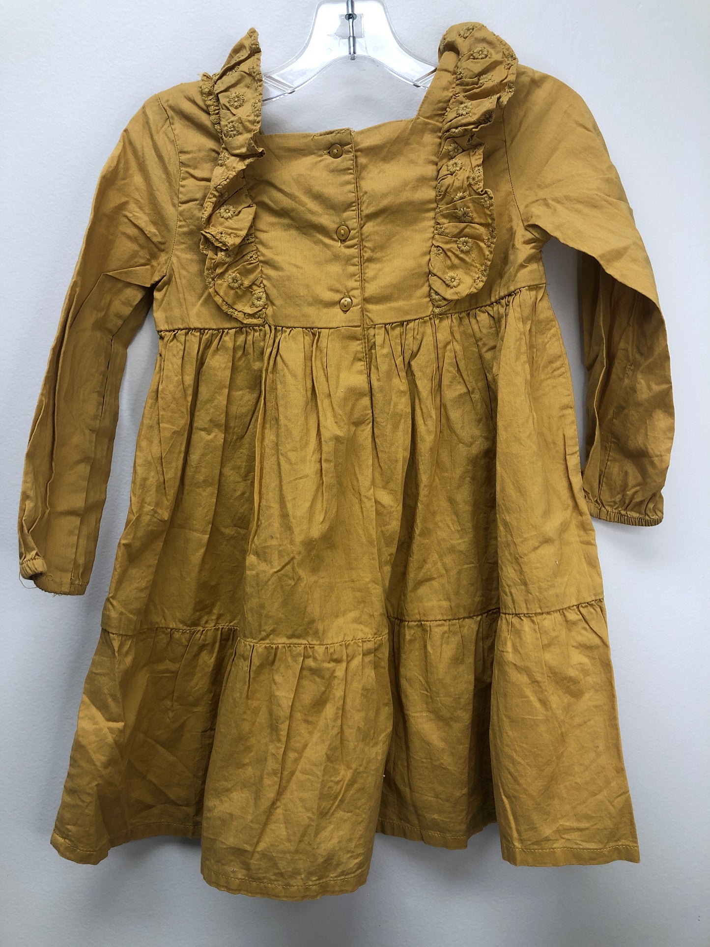2T H&M mustard ruffle Dress