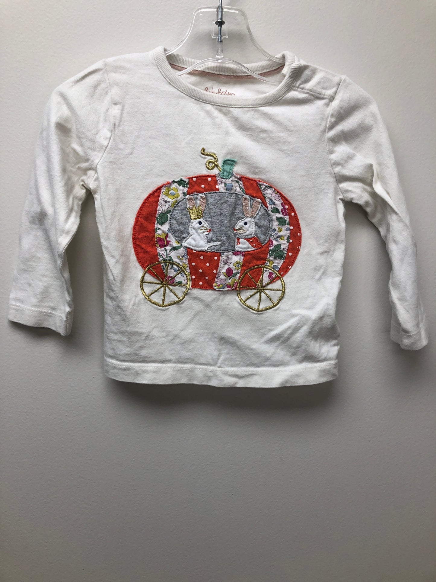 6 months Mini Boden white rabbits Shirt