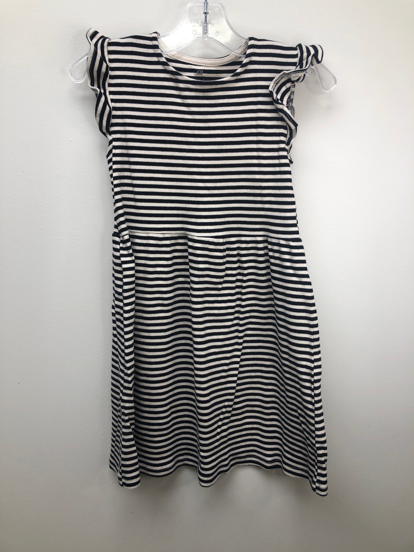 6/7 H&M black stripe Dress
