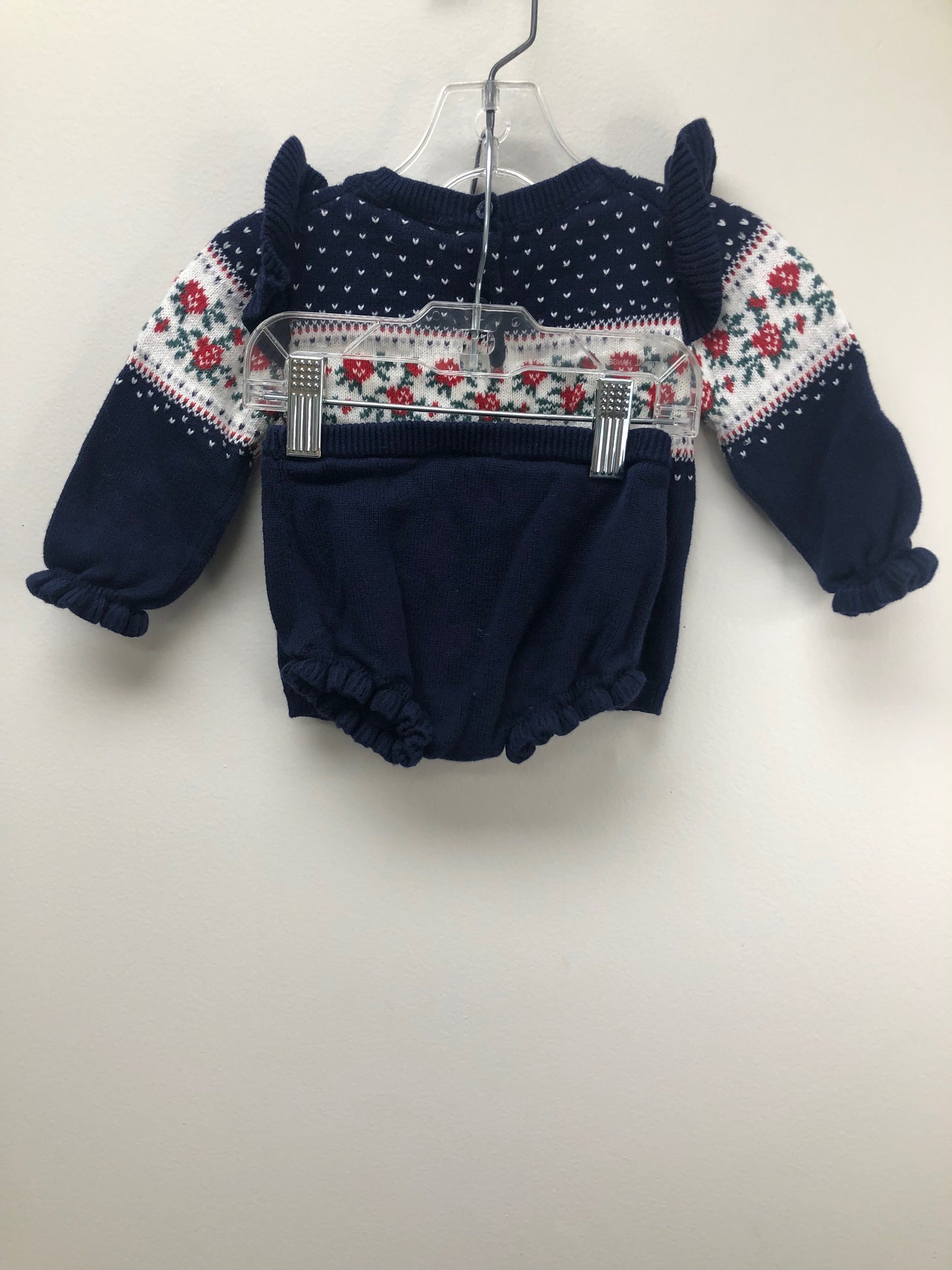 6-12 Months Janie and Jack navy knit 2 PC Ensembles