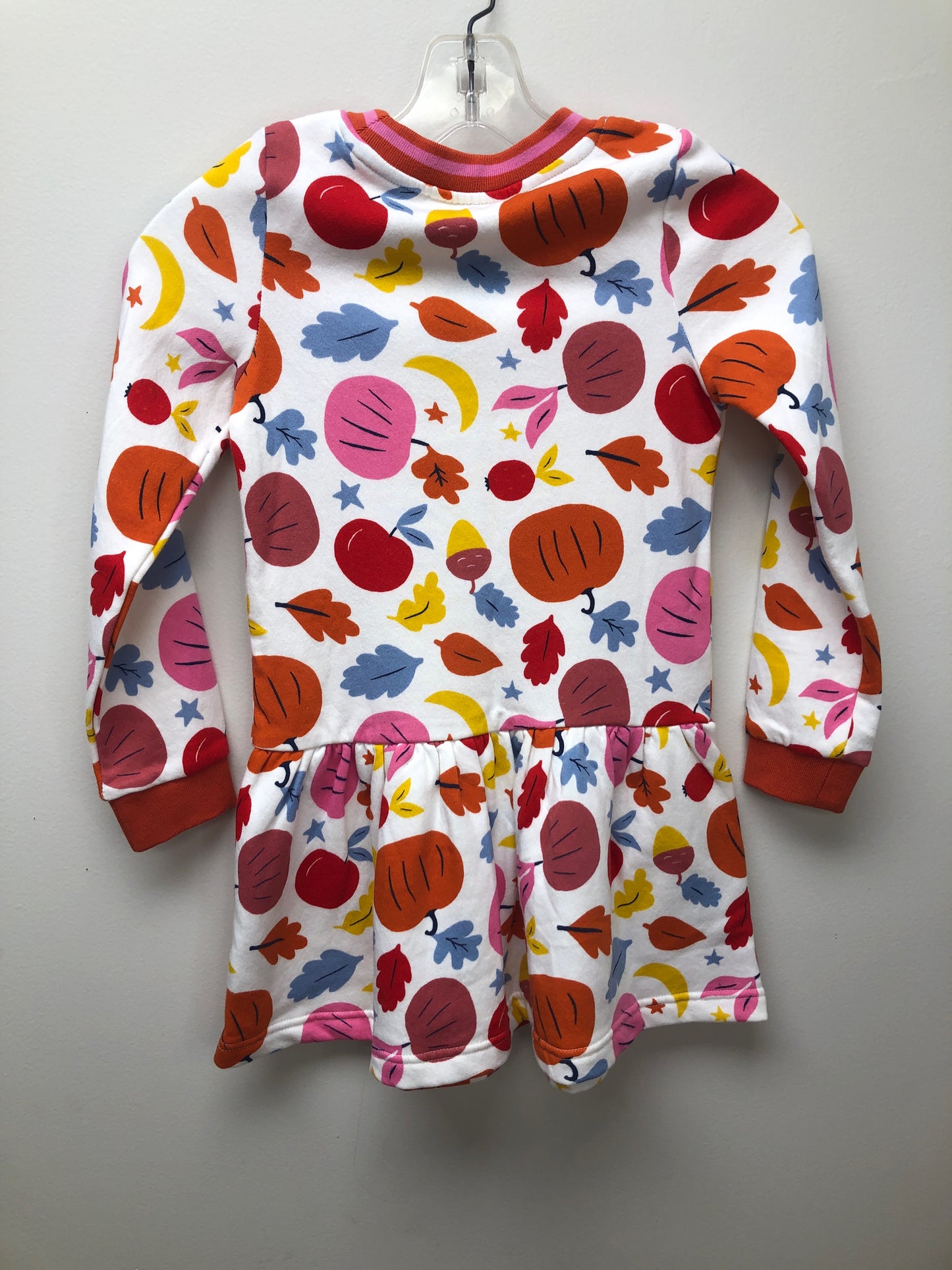 7-8 Mini Boden cream fall theme Dress