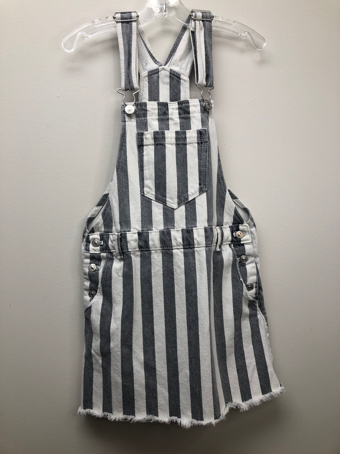 Size 9 Zara gray stripe Overall dress