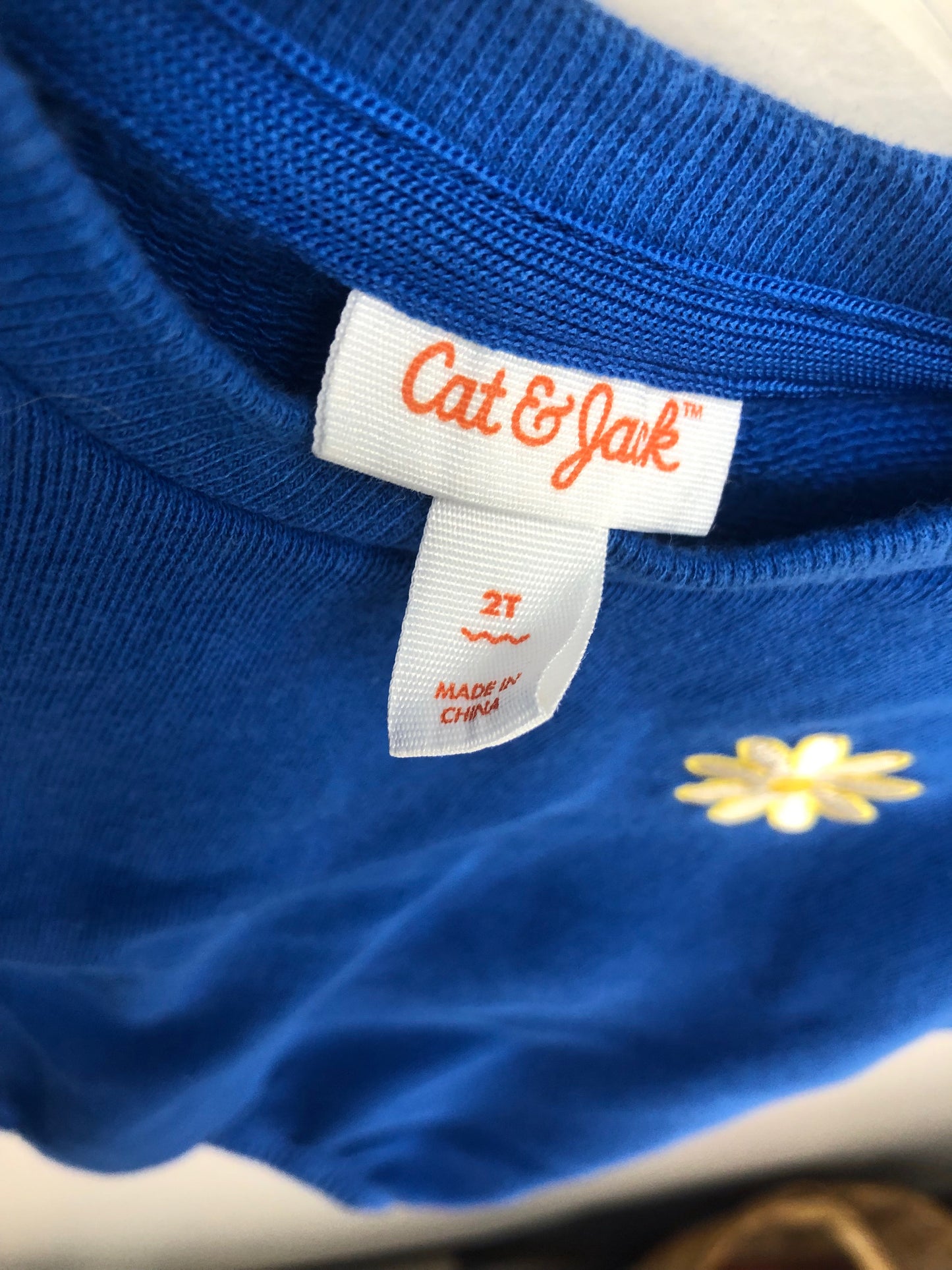 2T Cat & Jack royal blue flowers Shirt