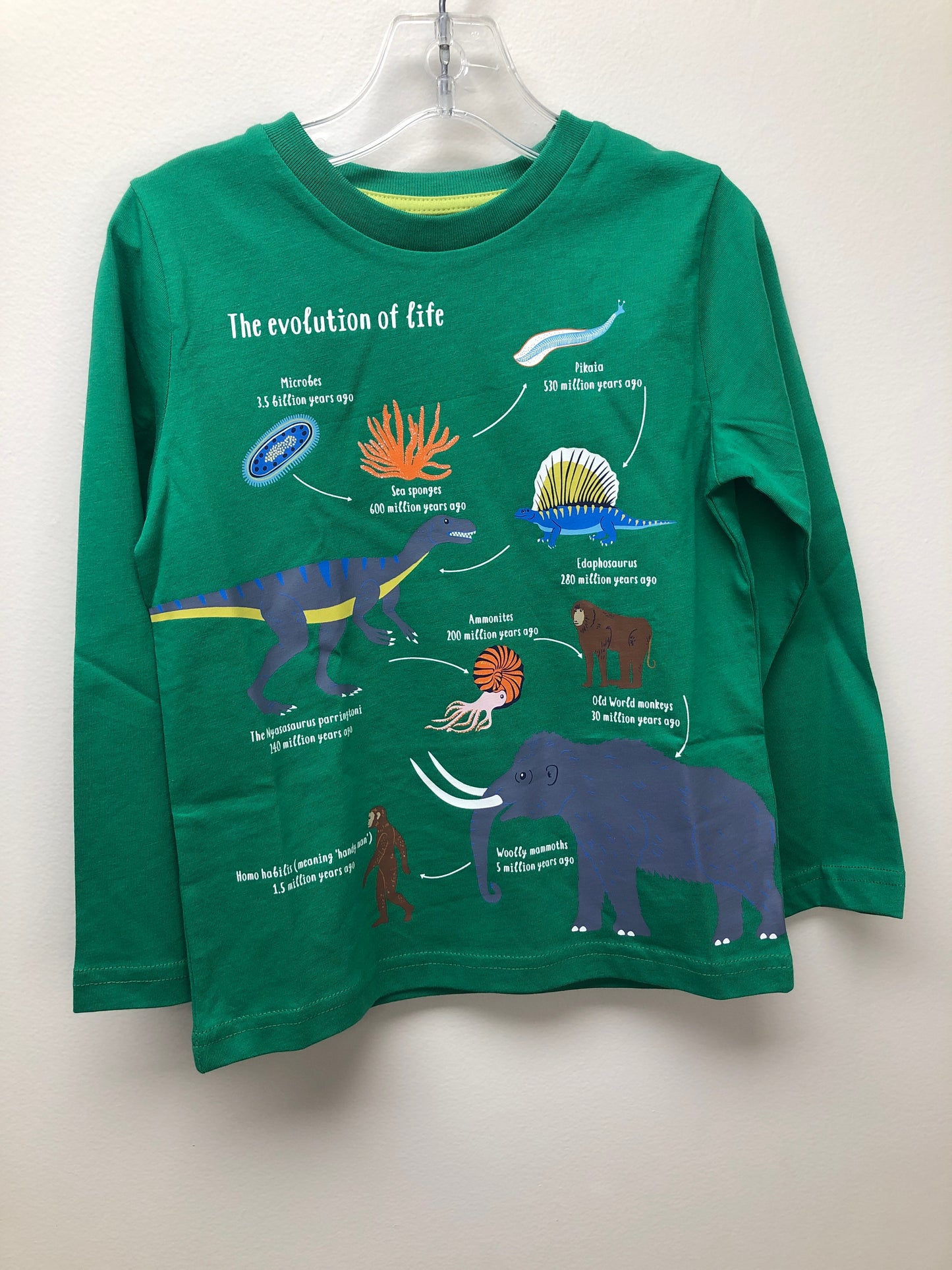 5-6 NEW Mini Boden green dinosaur Shirt
