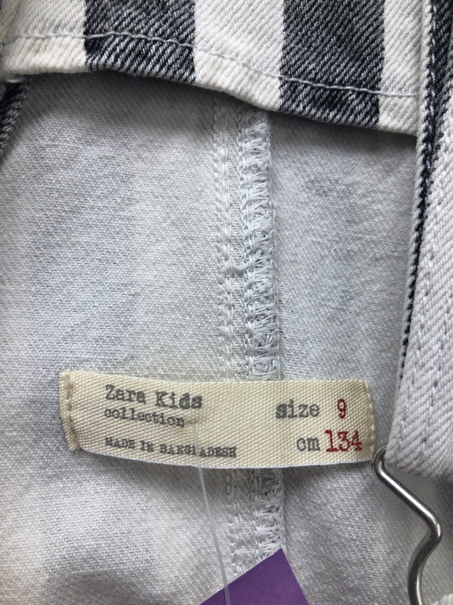 Size 9 Zara gray stripe Overall dress