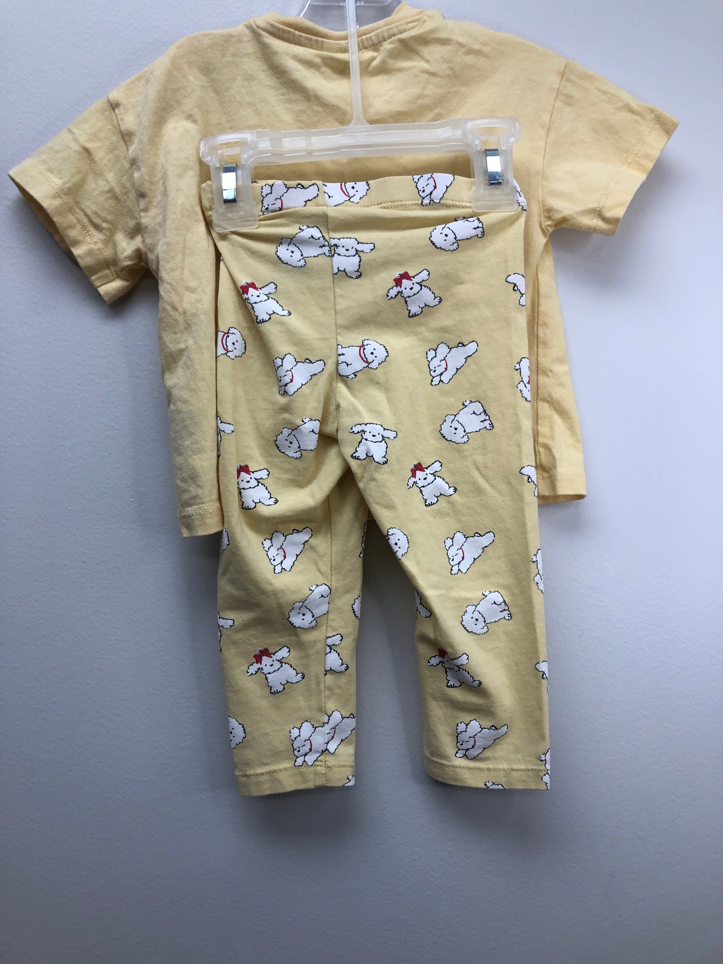 12m H & M yellow Dog 2 PC Ensembles
