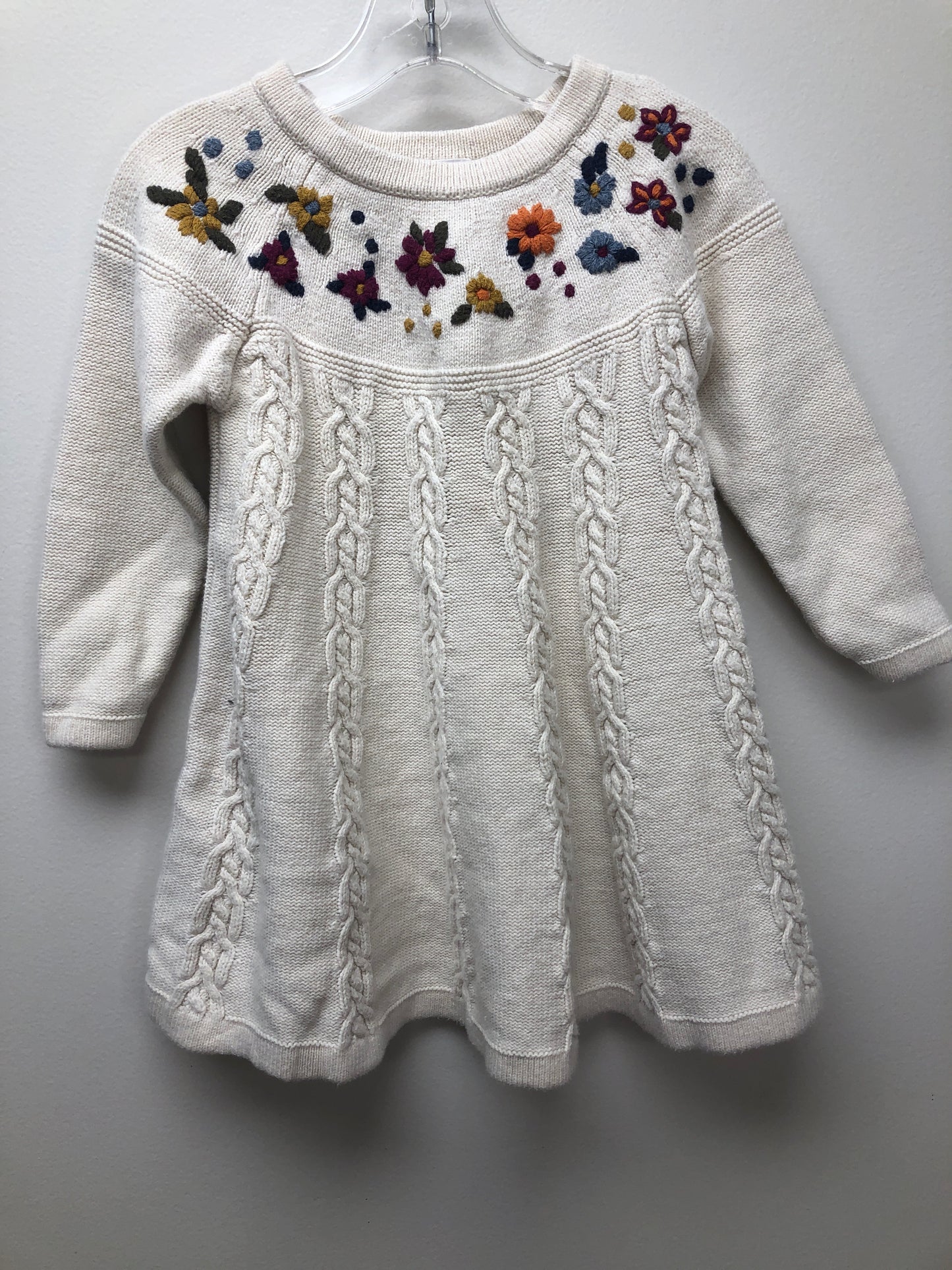 2T Hanna Andersson cream flowers Dress