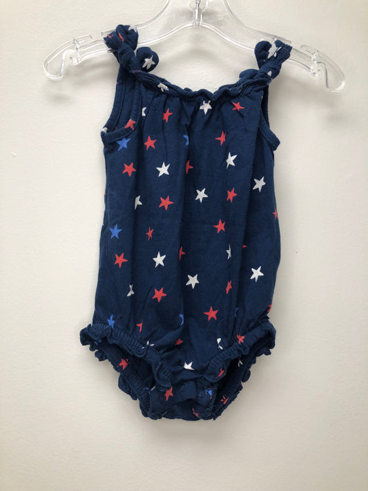 6-12m Old Navy navy patriotic Romper