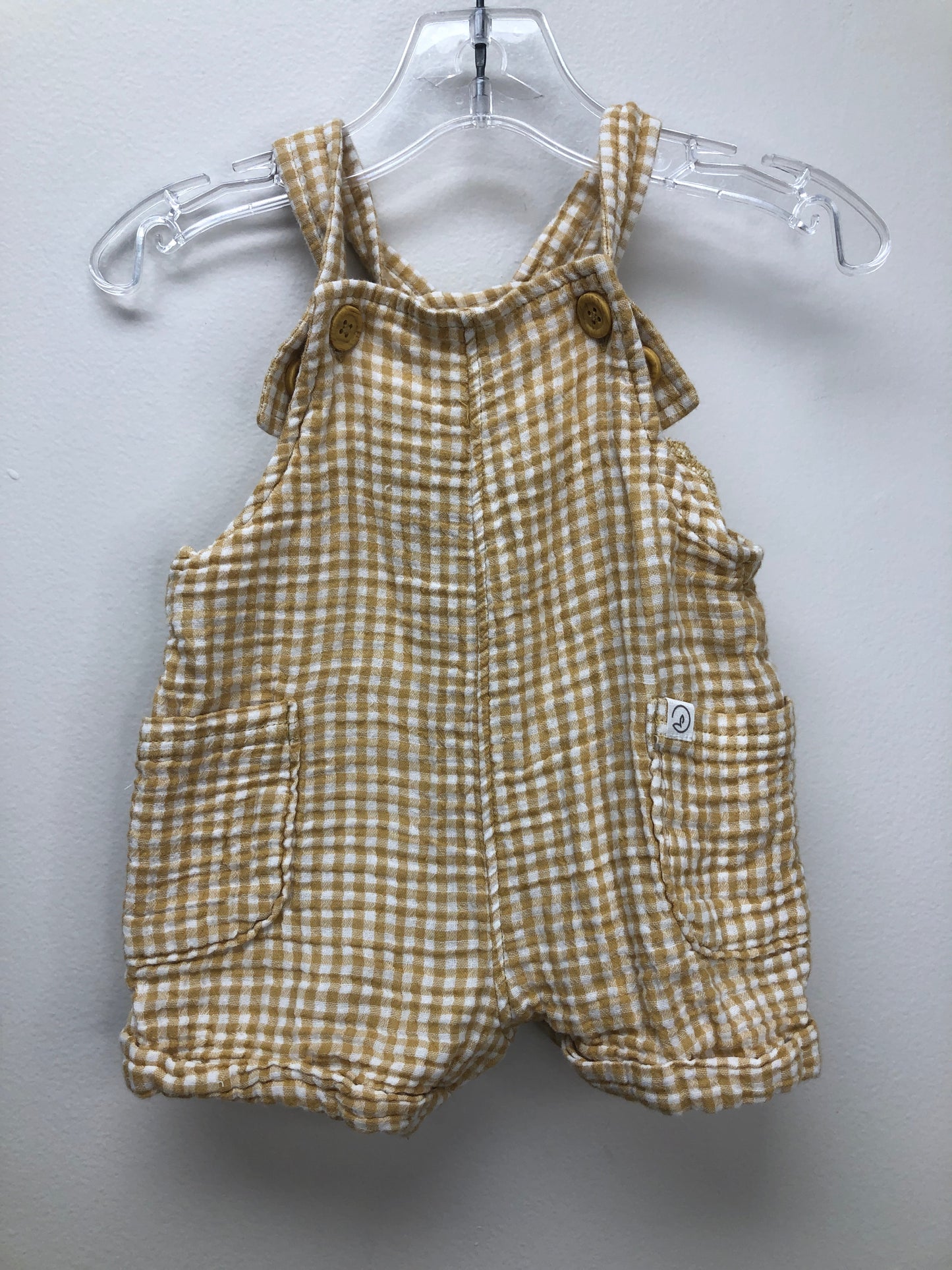 3M Little Planet yellow gingham Romper