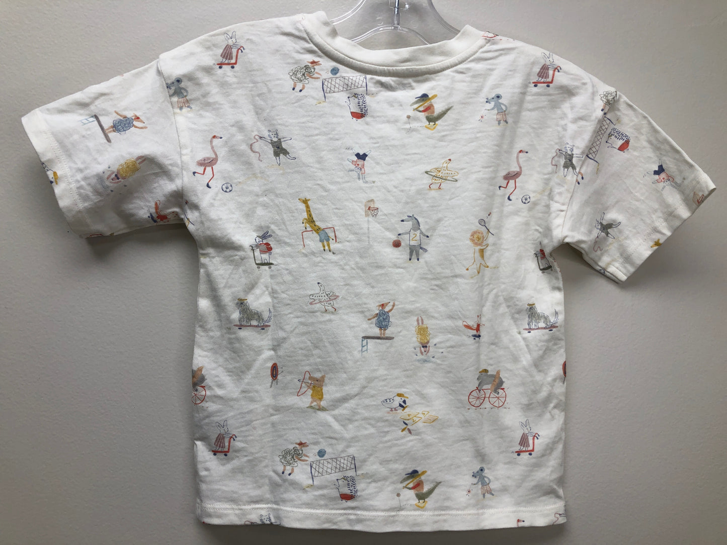 5T Pehr white animals Shirt