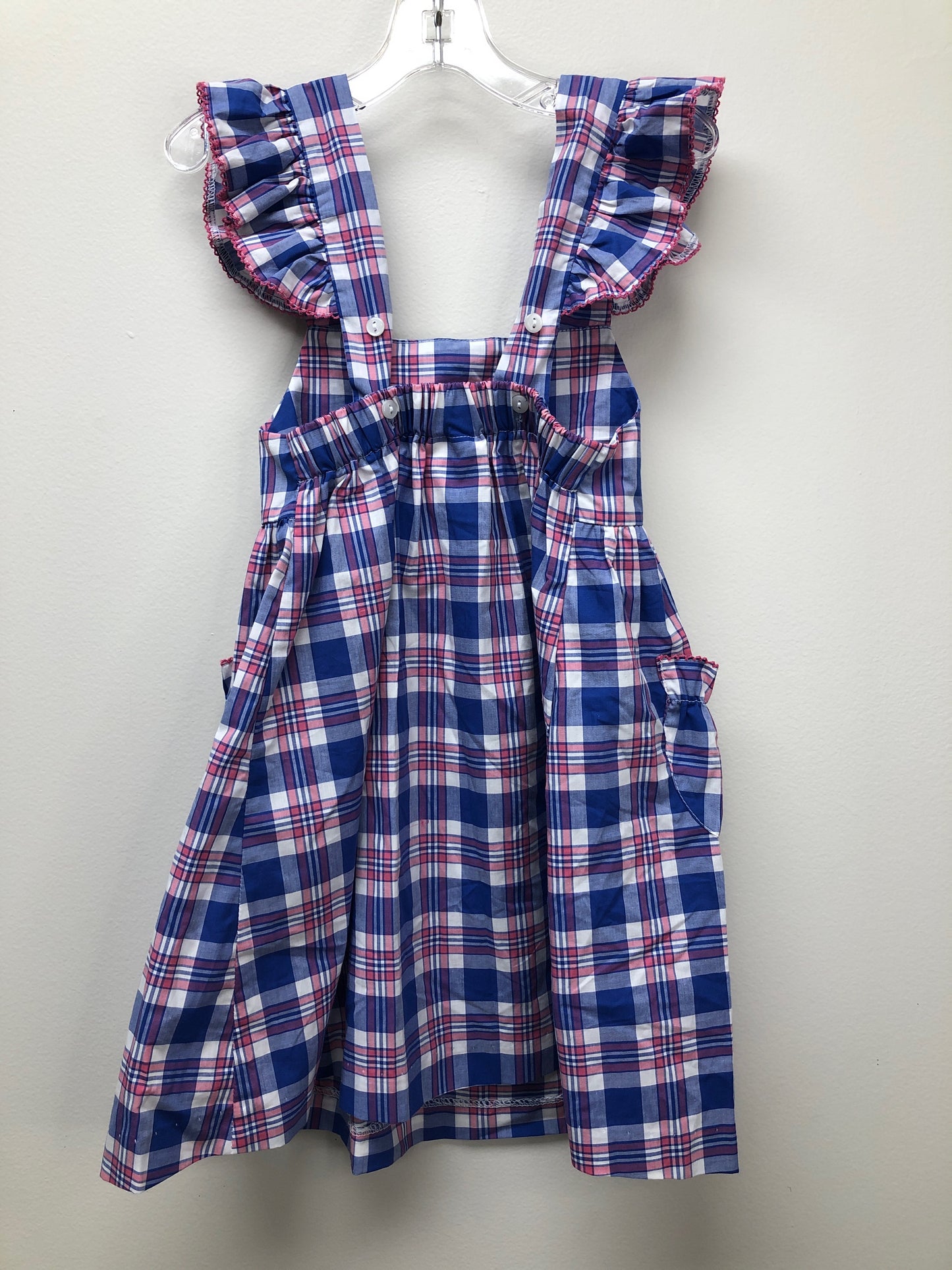 3T Southern smocked Co. blue plaid Dress