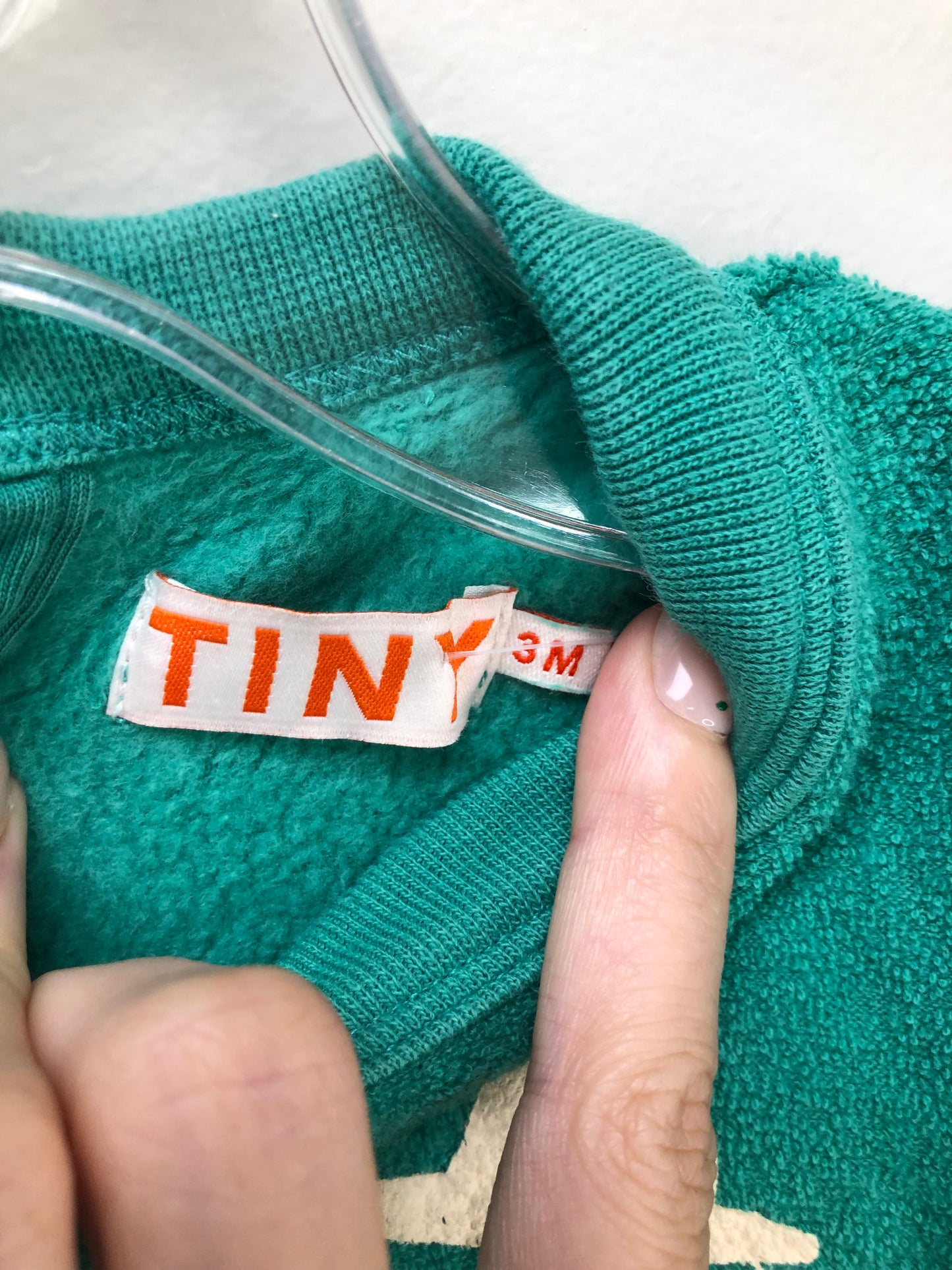3 Months Tiny Cotton green Romper