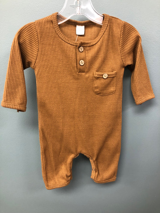 Child Size 6 Months brown ribbed 1 PC Ensemble