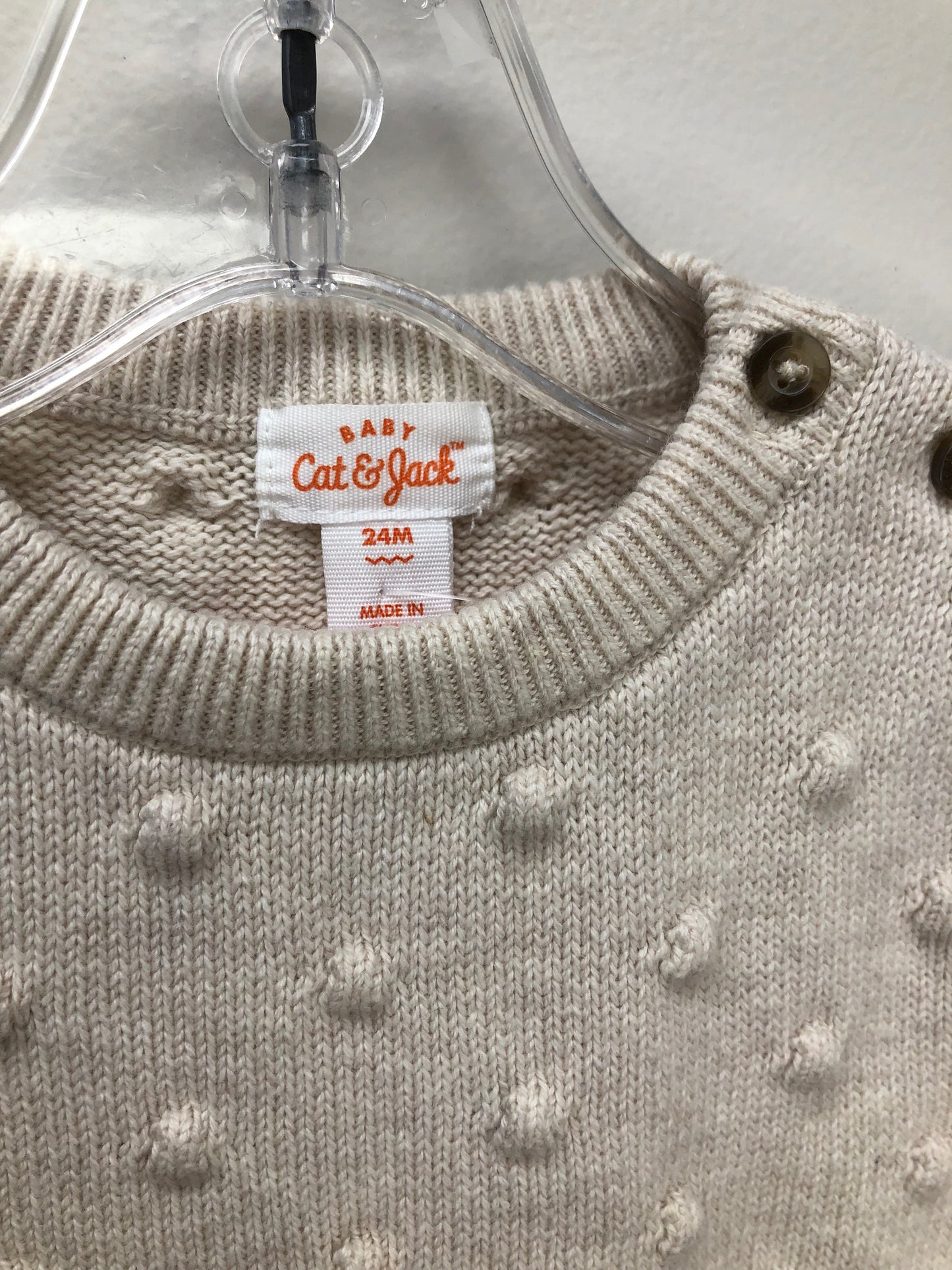 24m Cat & Jack cream Romper