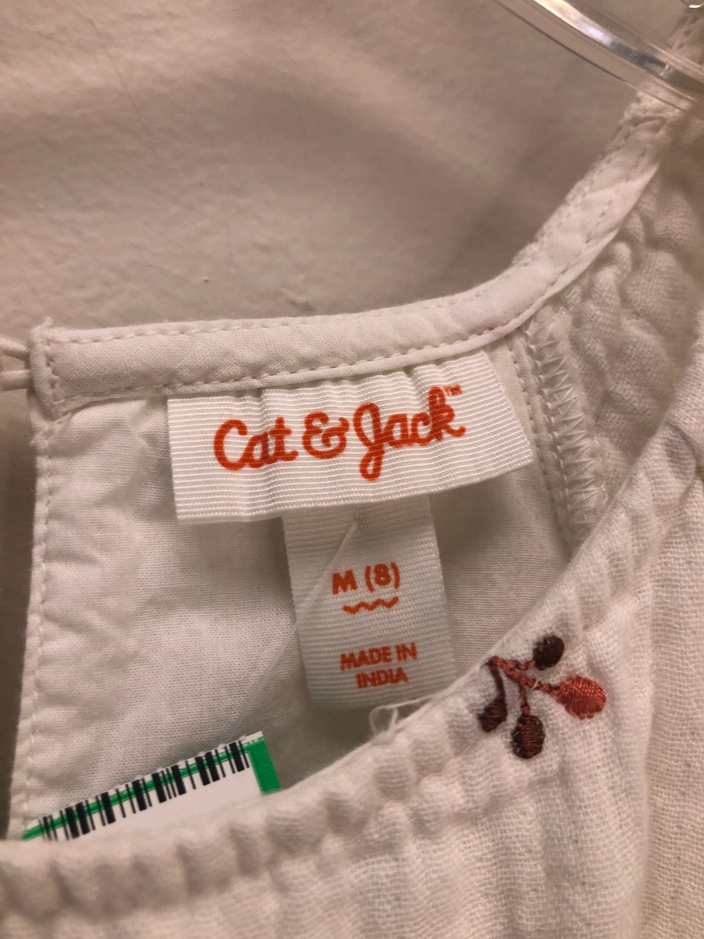Cat & Jack Child Size 8 white floral Dress