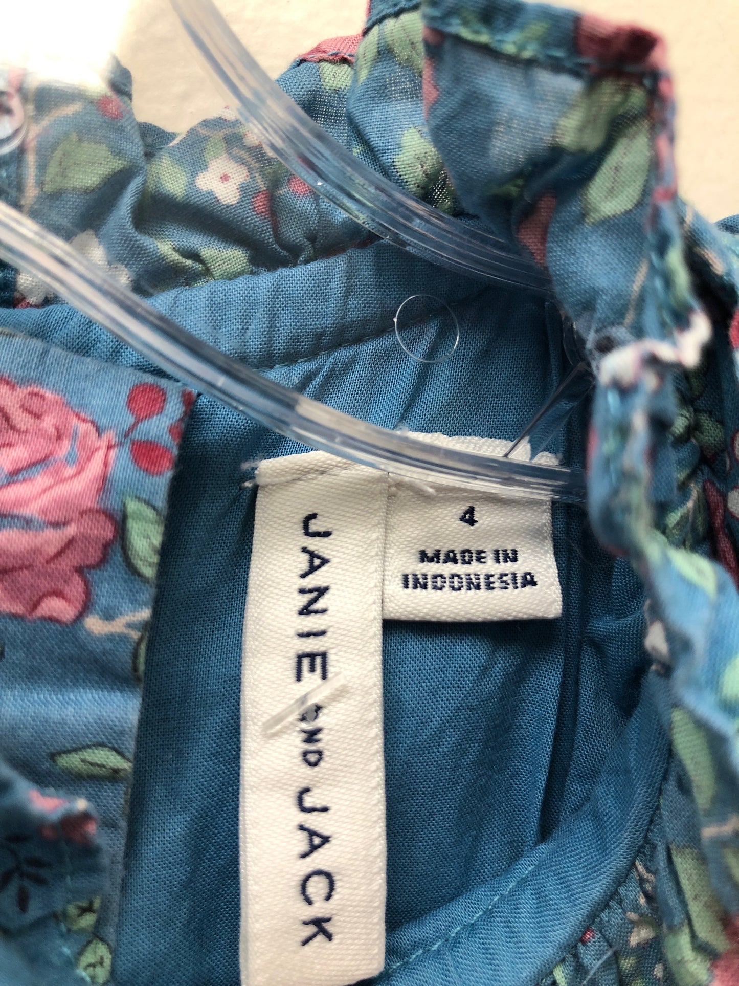 4 Janie and Jack blue floral Dress